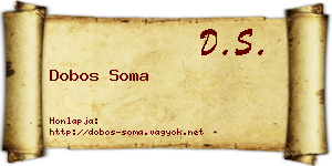 Dobos Soma névjegykártya